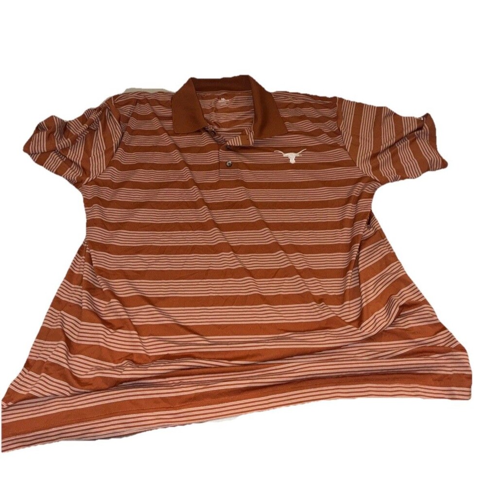 Knights Apparel 2XL Collared Short Sleeve Burnt Orange University Of Texas Polo